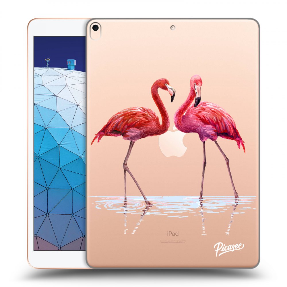 Picasee husă transparentă din silicon pentru Apple iPad Air 10.5" 2019 (3.gen) - Flamingos couple