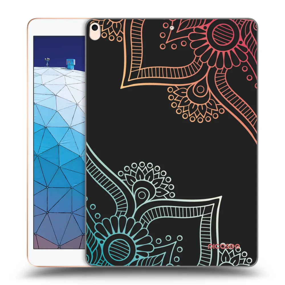 Picasee husă neagră din silicon pentru Apple iPad Air 10.5" 2019 (3.gen) - Flowers pattern