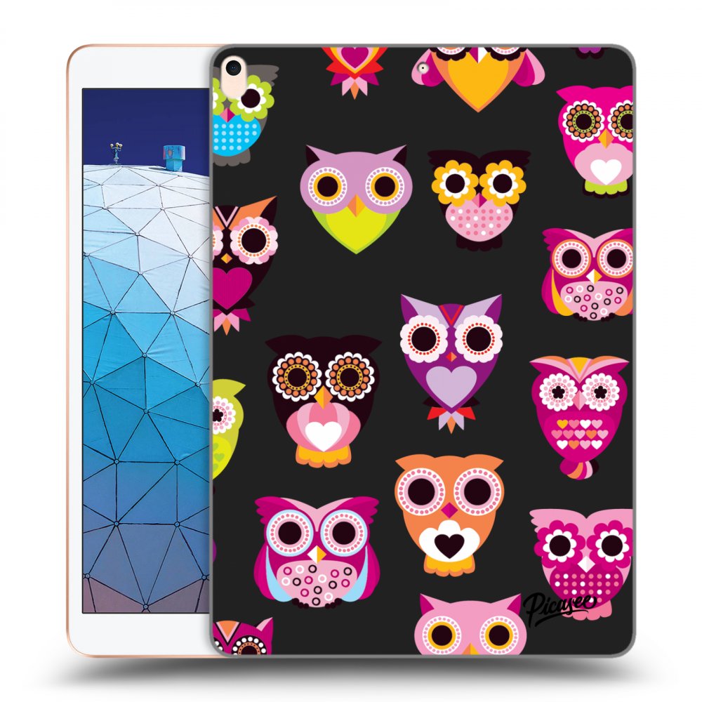 Picasee husă neagră din silicon pentru Apple iPad Air 10.5" 2019 (3.gen) - Owls