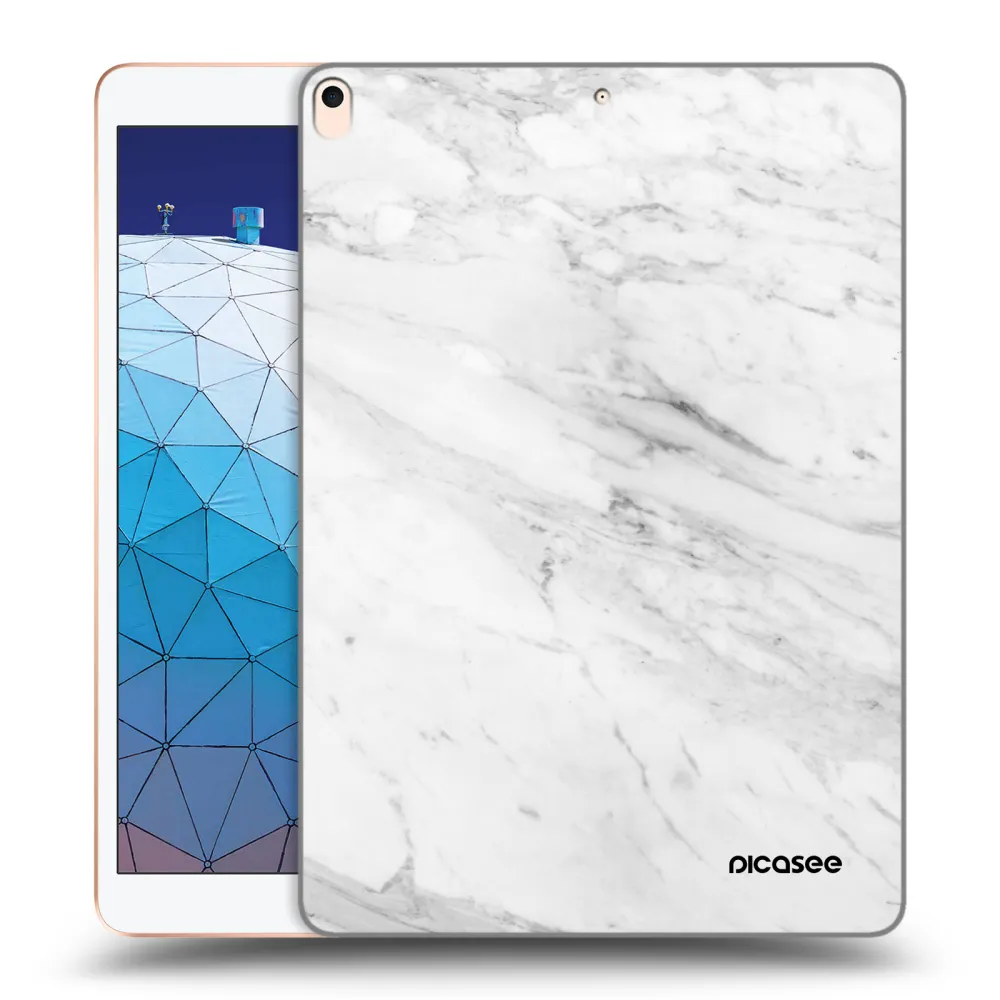Picasee husă transparentă din silicon pentru Apple iPad Air 10.5" 2019 (3.gen) - White marble