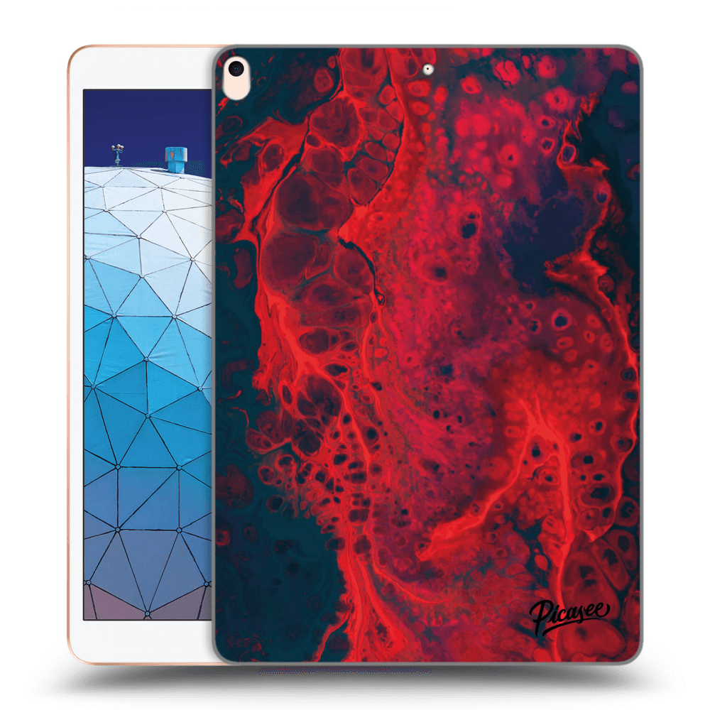 Picasee husă neagră din silicon pentru Apple iPad Air 10.5" 2019 (3.gen) - Organic red