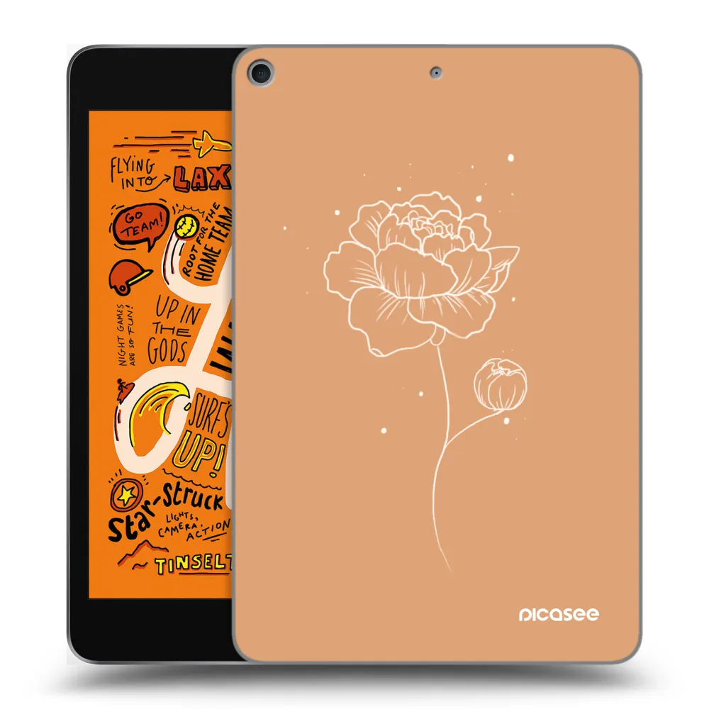 Picasee husă transparentă din silicon pentru Apple iPad mini 2019 (5. gen) - Peonies