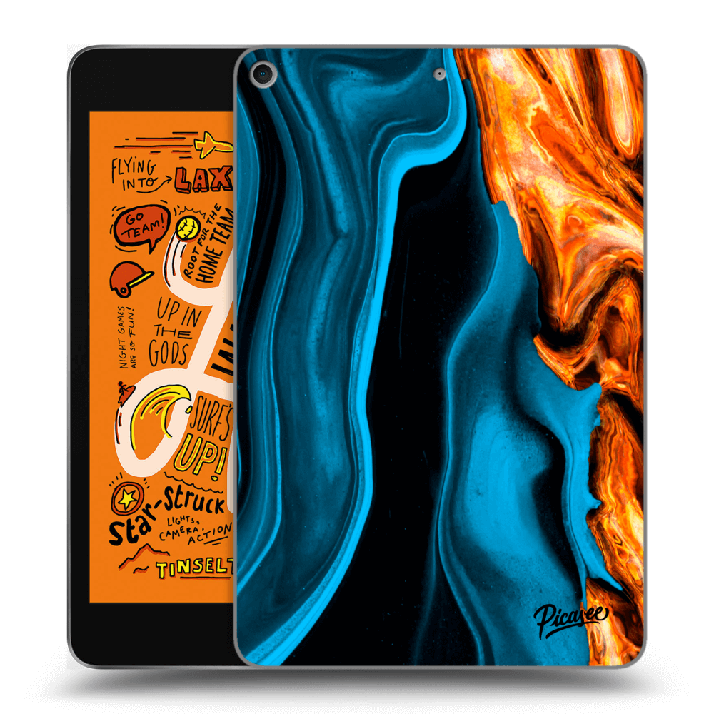 Picasee husă neagră din silicon pentru Apple iPad mini 2019 (5. gen) - Gold blue
