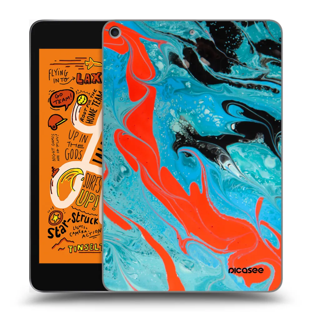Picasee husă transparentă din silicon pentru Apple iPad mini 2019 (5. gen) - Blue Magma