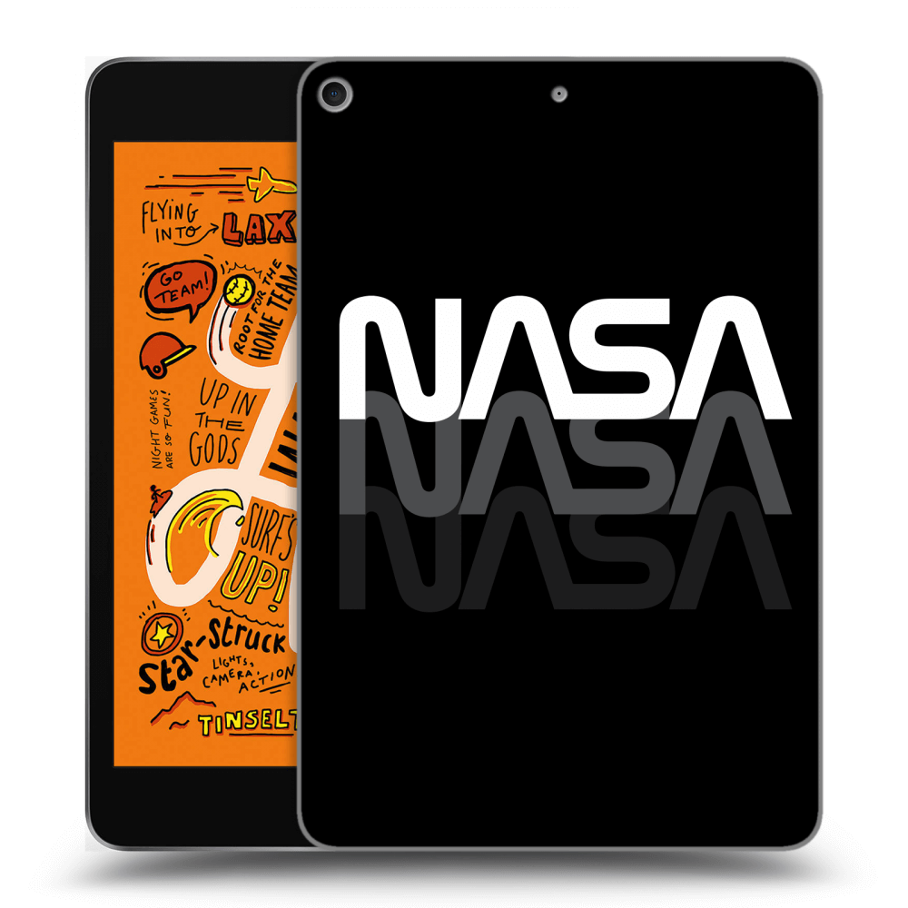Picasee husă neagră din silicon pentru Apple iPad mini 2019 (5. gen) - NASA Triple