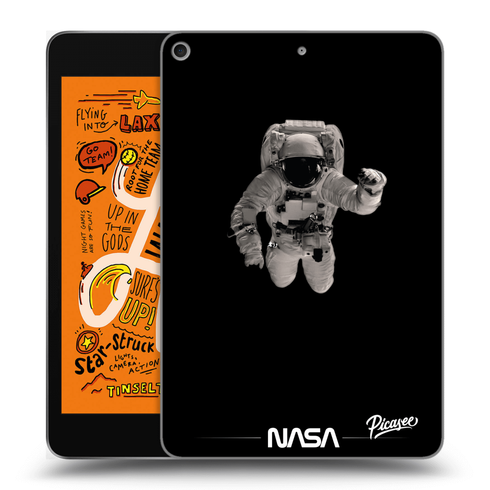 Picasee husă neagră din silicon pentru Apple iPad mini 2019 (5. gen) - Astronaut Minimal