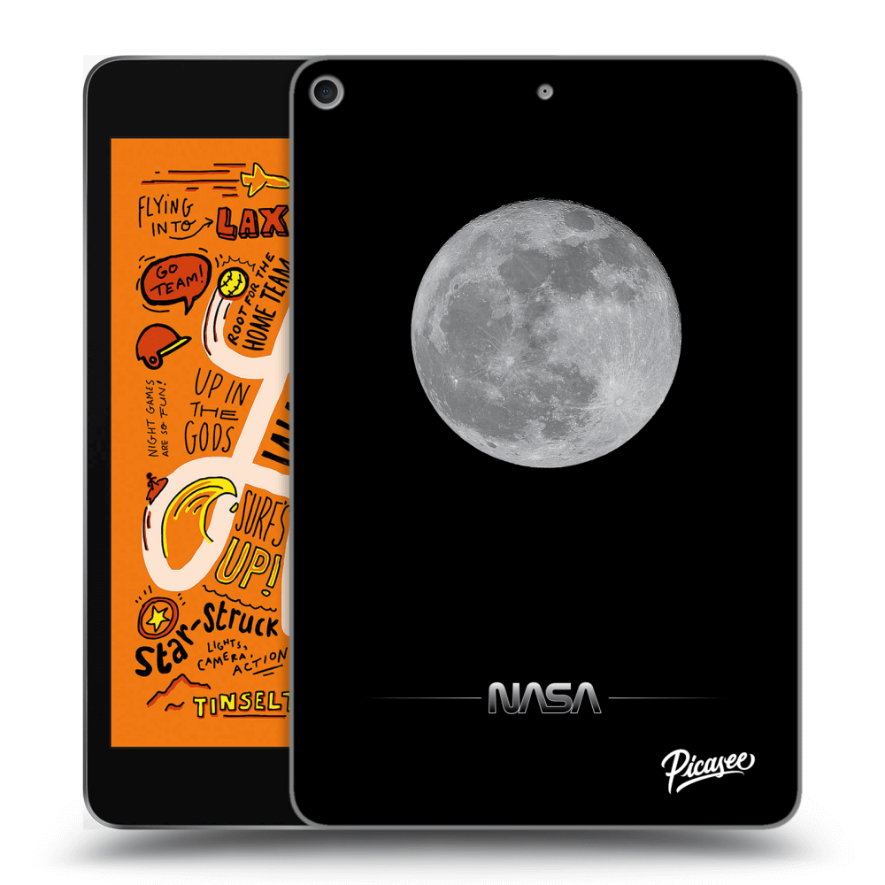 Picasee husă neagră din silicon pentru Apple iPad mini 2019 (5. gen) - Moon Minimal