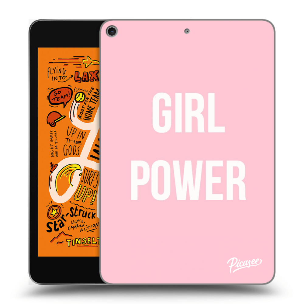 Picasee husă neagră din silicon pentru Apple iPad mini 2019 (5. gen) - Girl power