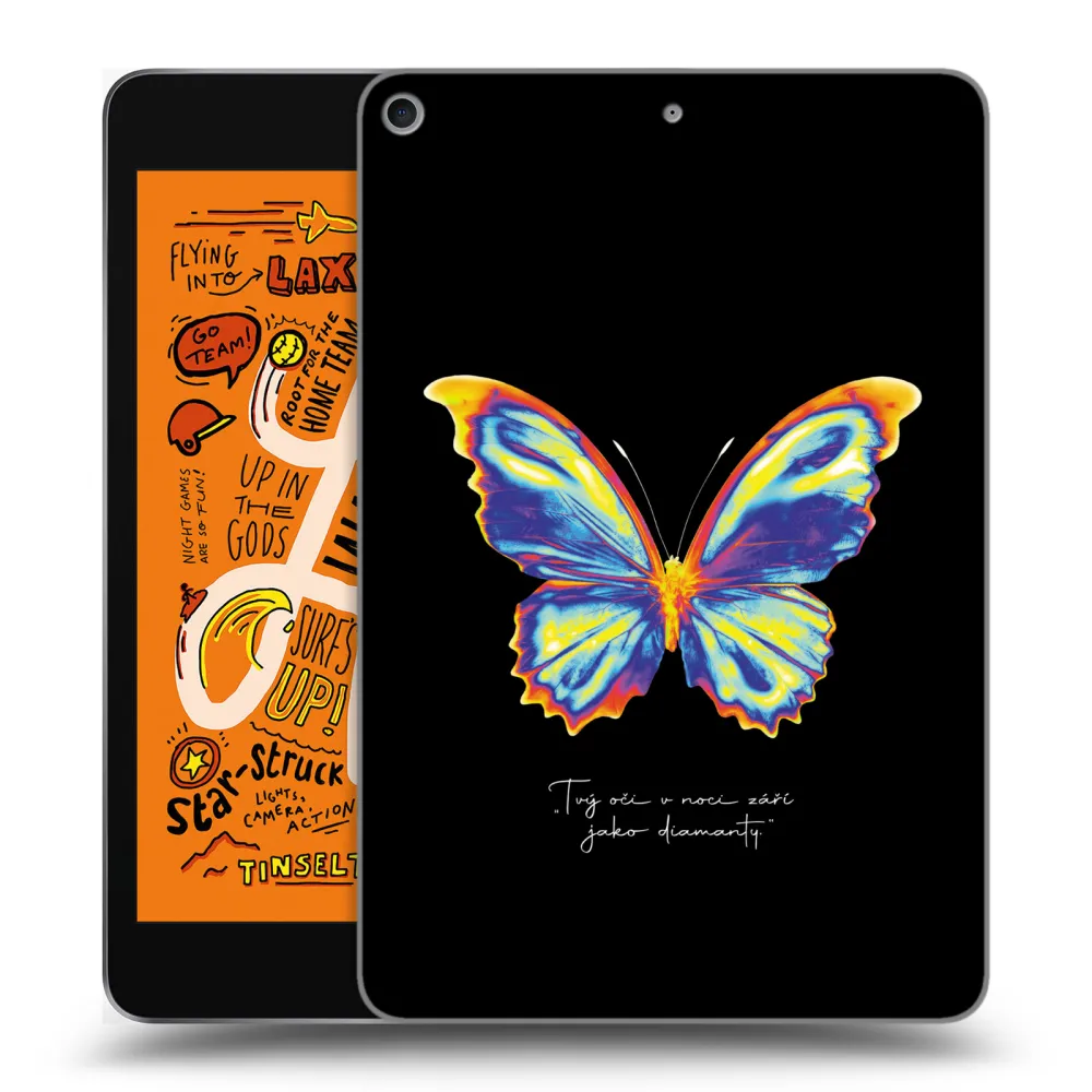 Picasee husă transparentă din silicon pentru Apple iPad mini 2019 (5. gen) - Diamanty Black
