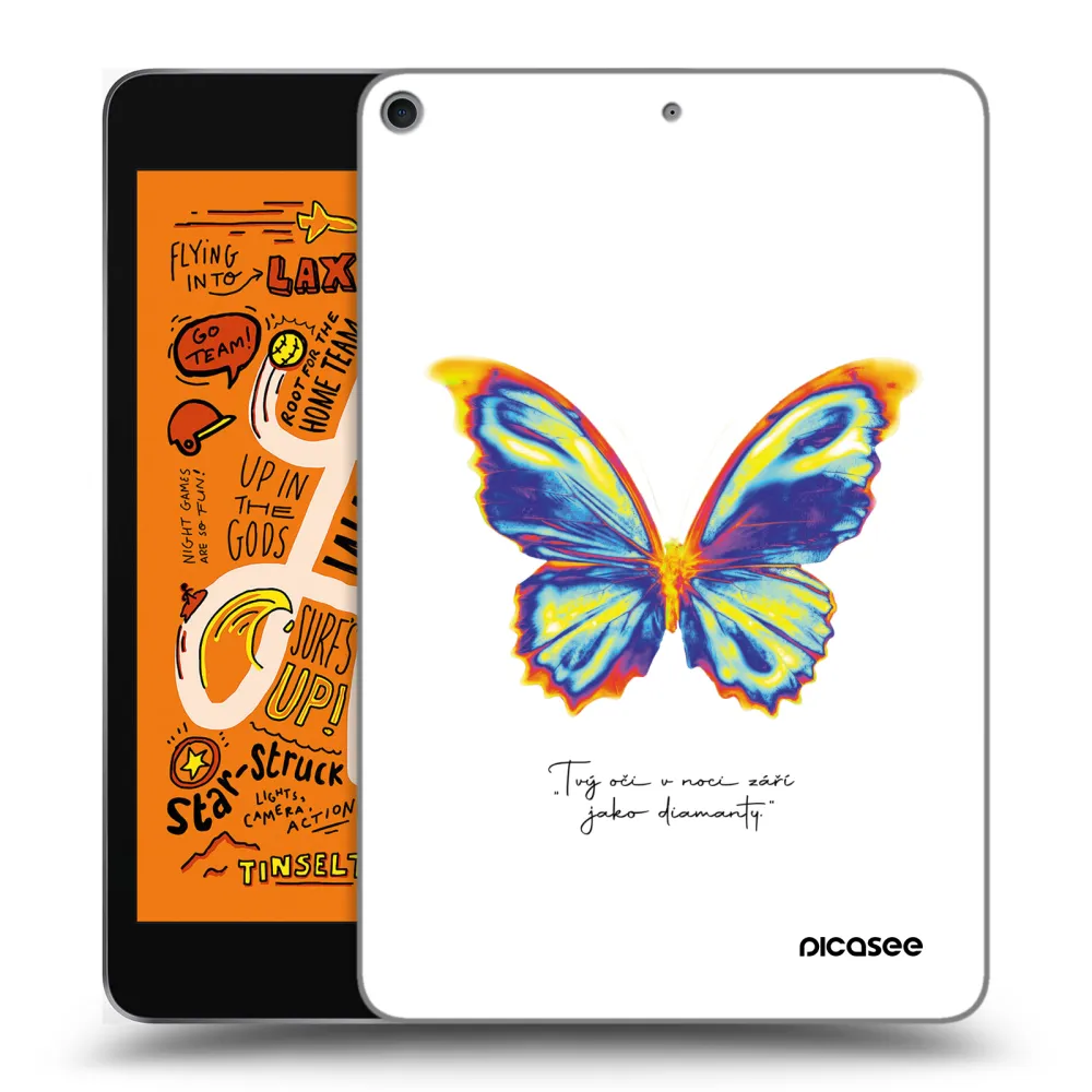 Picasee husă transparentă din silicon pentru Apple iPad mini 2019 (5. gen) - Diamanty White