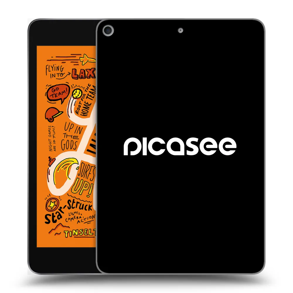 Picasee husă neagră din silicon pentru Apple iPad mini 2019 (5. gen) - Picasee - new logo - white