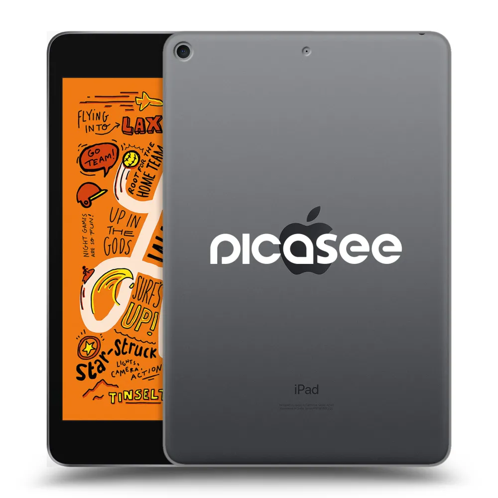 Picasee husă transparentă din silicon pentru Apple iPad mini 2019 (5. gen) - Picasee - new logo - white
