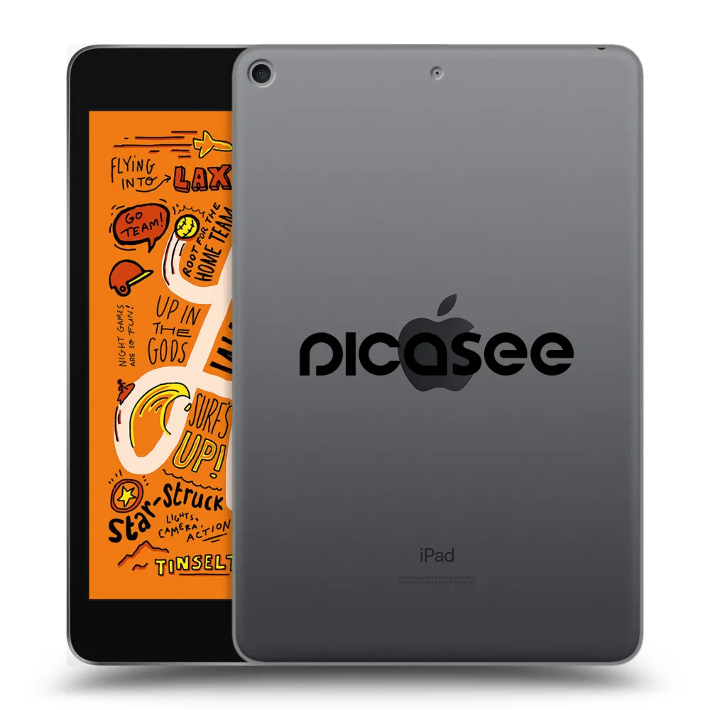 Picasee husă transparentă din silicon pentru Apple iPad mini 2019 (5. gen) - Picasee - new logo - black