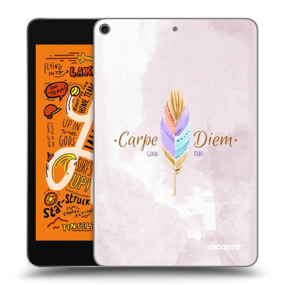 Picasee husă transparentă din silicon pentru Apple iPad mini 2019 (5. gen) - Carpe Diem