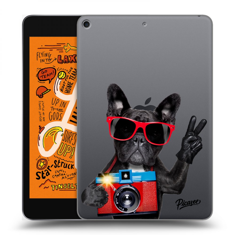 Picasee husă transparentă din silicon pentru Apple iPad mini 2019 (5. gen) - French Bulldog