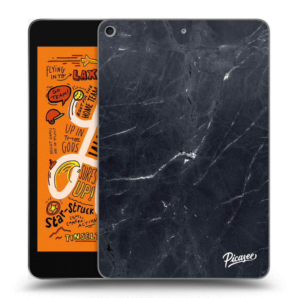 Picasee husă neagră din silicon pentru Apple iPad mini 2019 (5. gen) - Black marble