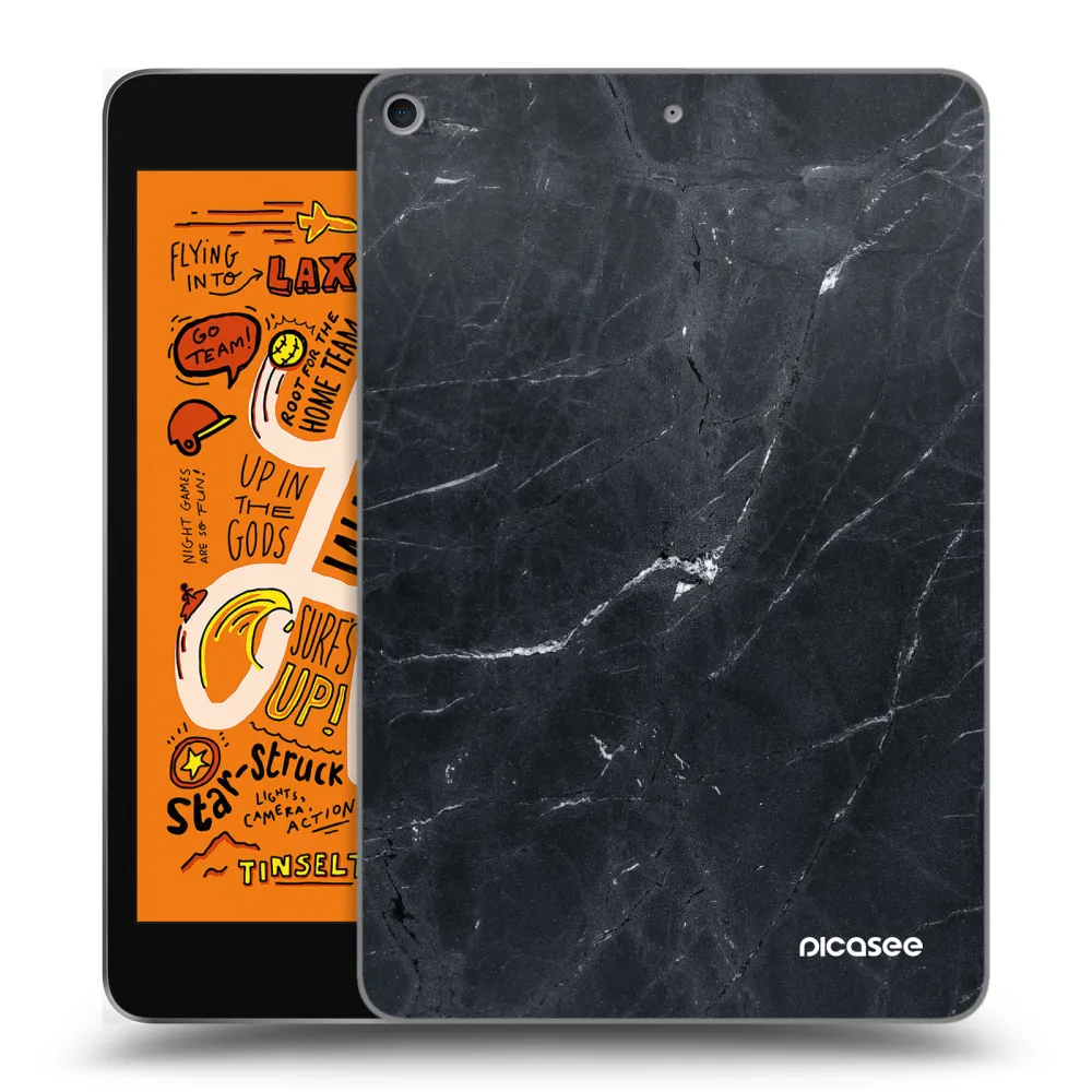 Picasee husă transparentă din silicon pentru Apple iPad mini 2019 (5. gen) - Black marble