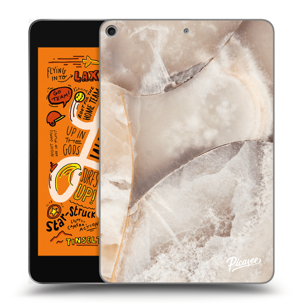 Picasee husă transparentă din silicon pentru Apple iPad mini 2019 (5. gen) - Cream marble