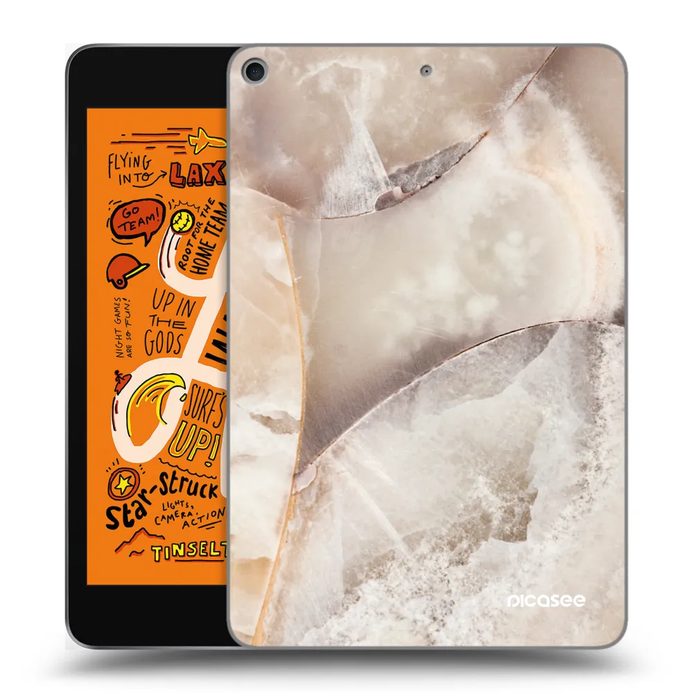 Picasee husă transparentă din silicon pentru Apple iPad mini 2019 (5. gen) - Cream marble