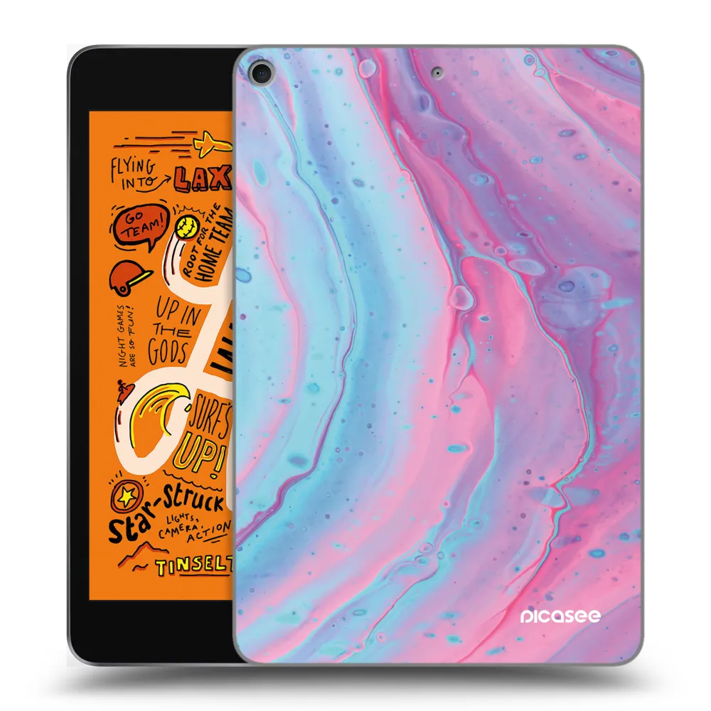 Picasee husă transparentă din silicon pentru Apple iPad mini 2019 (5. gen) - Pink liquid