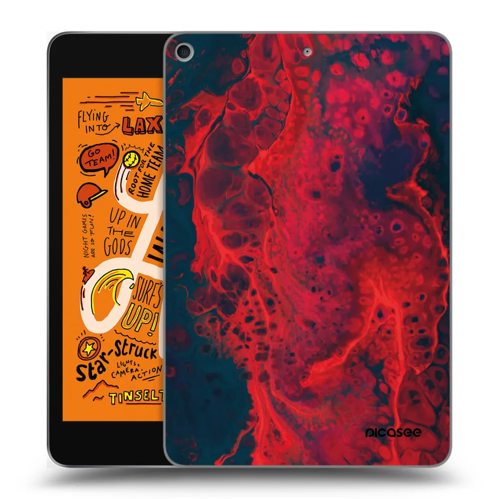 Picasee husă transparentă din silicon pentru Apple iPad mini 2019 (5. gen) - Organic red