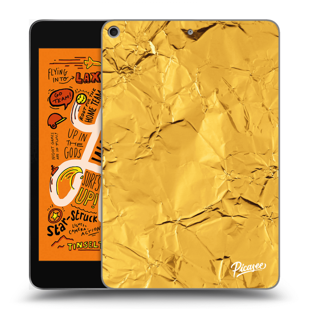 Picasee husă transparentă din silicon pentru Apple iPad mini 2019 (5. gen) - Gold