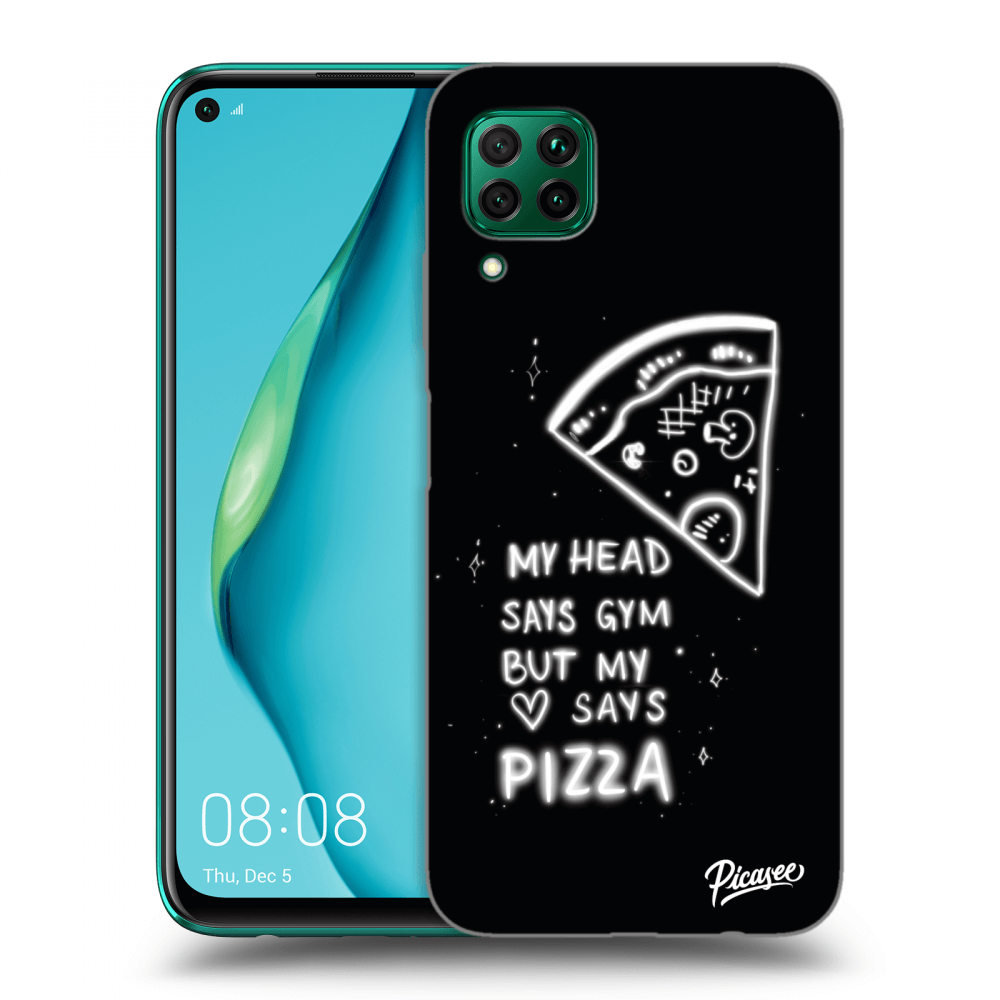 Picasee husă transparentă din silicon pentru Huawei P40 Lite - Pizza