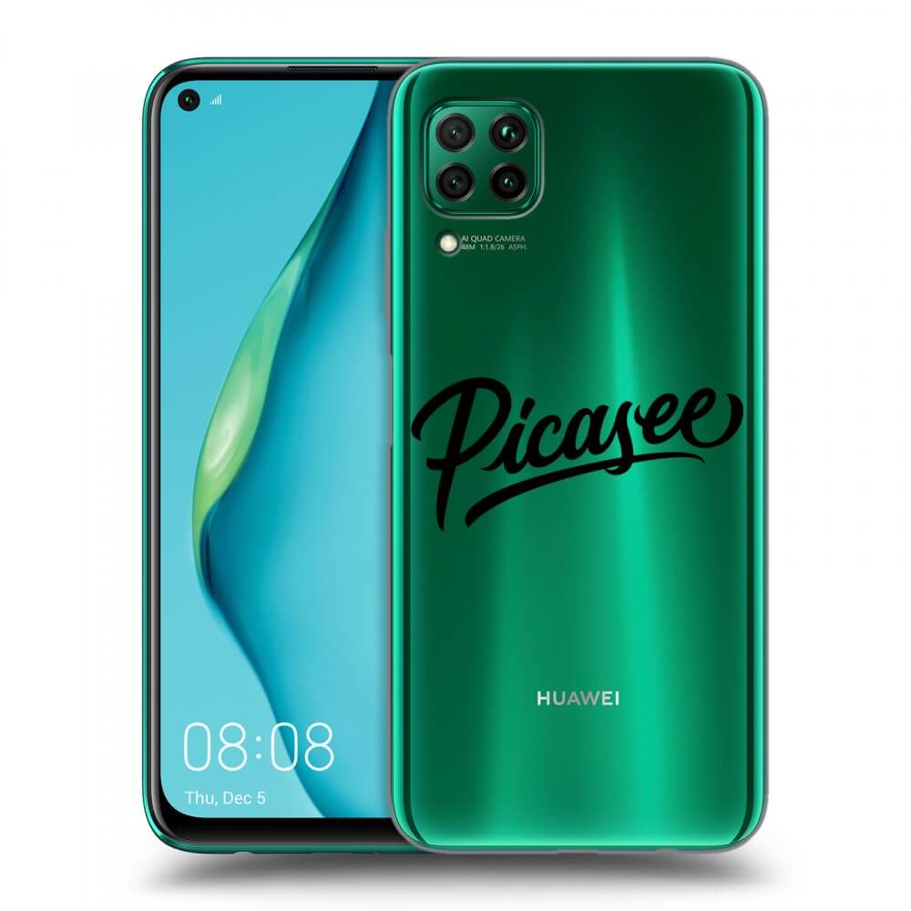 Husă transparentă din silicon pentru Huawei P40 Lite - Picasee - old logo - black