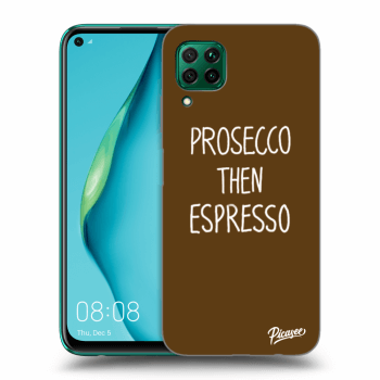 Picasee husă neagră din silicon pentru Huawei P40 Lite - Prosecco then espresso