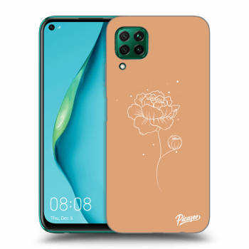 Picasee husă neagră din silicon pentru Huawei P40 Lite - Peonies