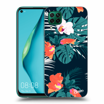 Picasee husă neagră din silicon pentru Huawei P40 Lite - Monstera Color