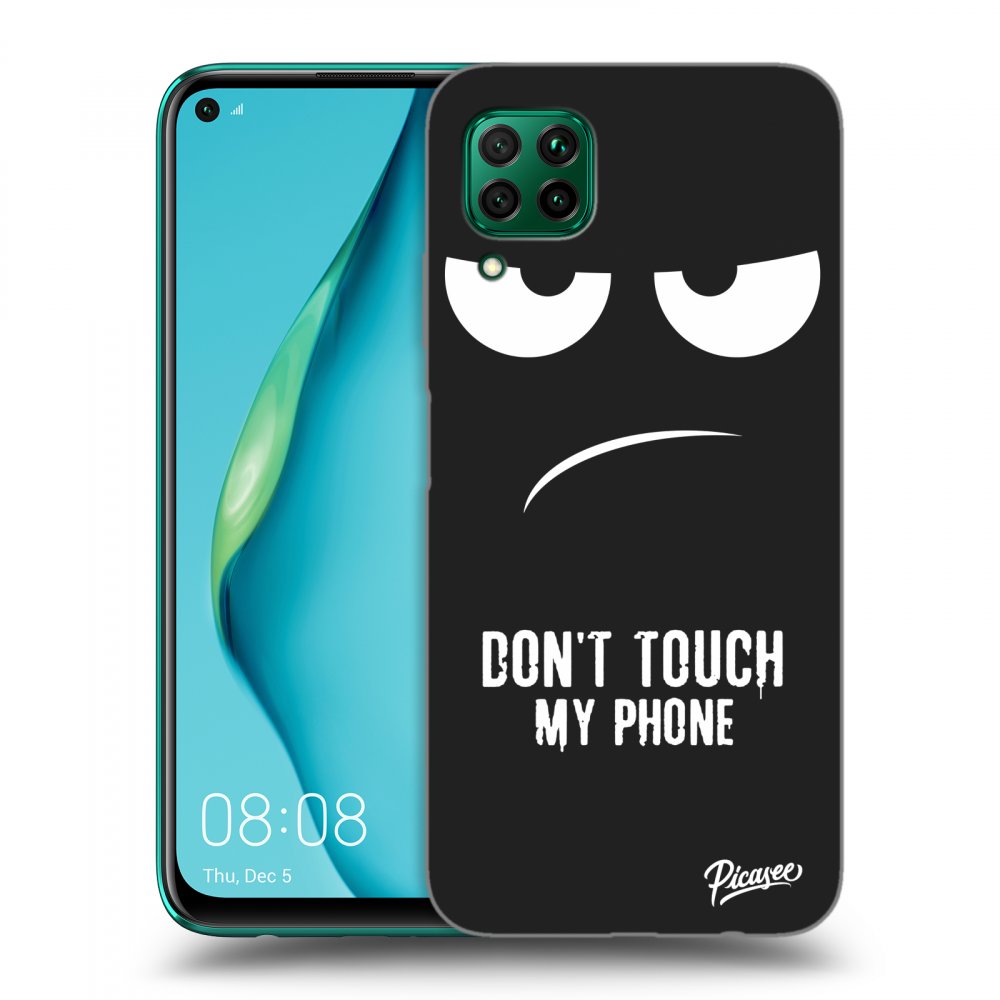 Picasee husă neagră din silicon pentru Huawei P40 Lite - Don't Touch My Phone