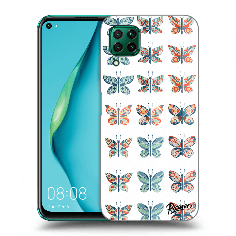 Picasee husă transparentă din silicon pentru Huawei P40 Lite - Butterflies