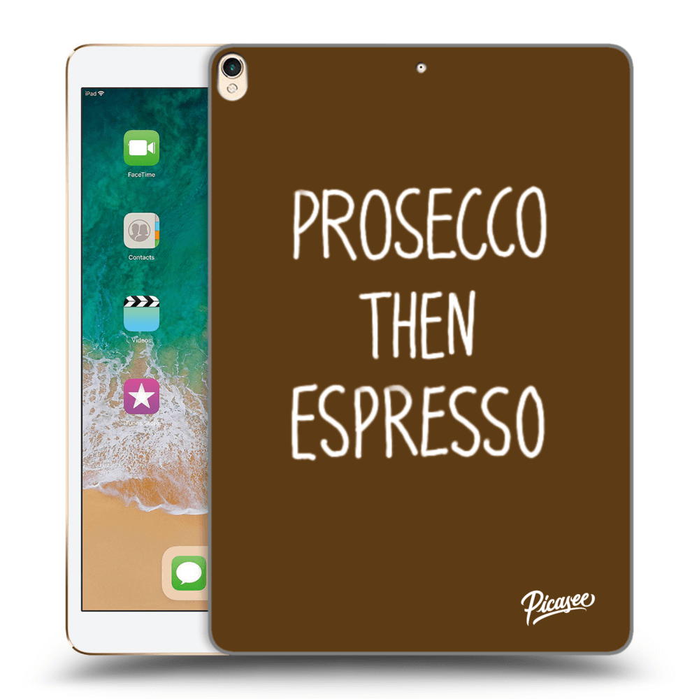 Picasee husă transparentă din silicon pentru Apple iPad Pro 10.5" 2017 (2. gen) - Prosecco then espresso