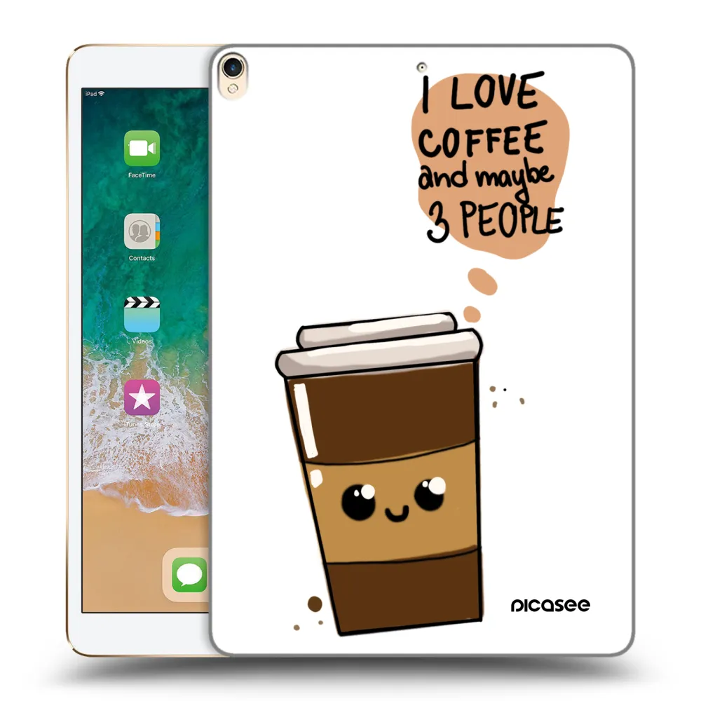 Picasee husă transparentă din silicon pentru Apple iPad Pro 10.5" 2017 (2. gen) - Cute coffee