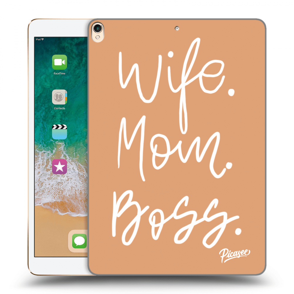 Picasee husă transparentă din silicon pentru Apple iPad Pro 10.5" 2017 (2. gen) - Boss Mama