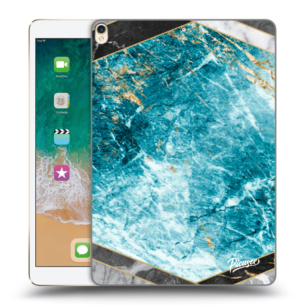 Picasee husă transparentă din silicon pentru Apple iPad Pro 10.5" 2017 (2. gen) - Blue geometry