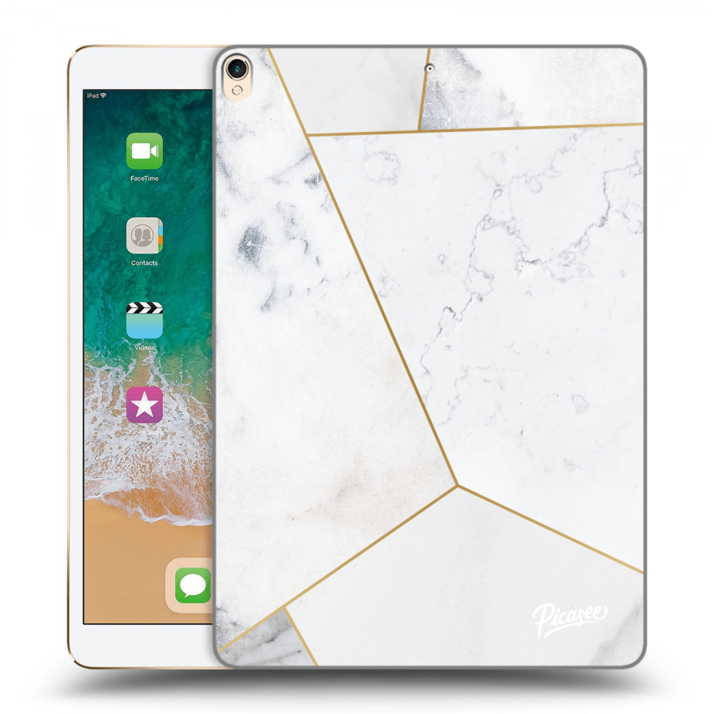 Picasee husă transparentă din silicon pentru Apple iPad Pro 10.5" 2017 (2. gen) - White tile
