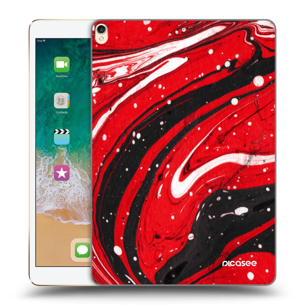 Picasee husă transparentă din silicon pentru Apple iPad Pro 10.5" 2017 (2. gen) - Red black