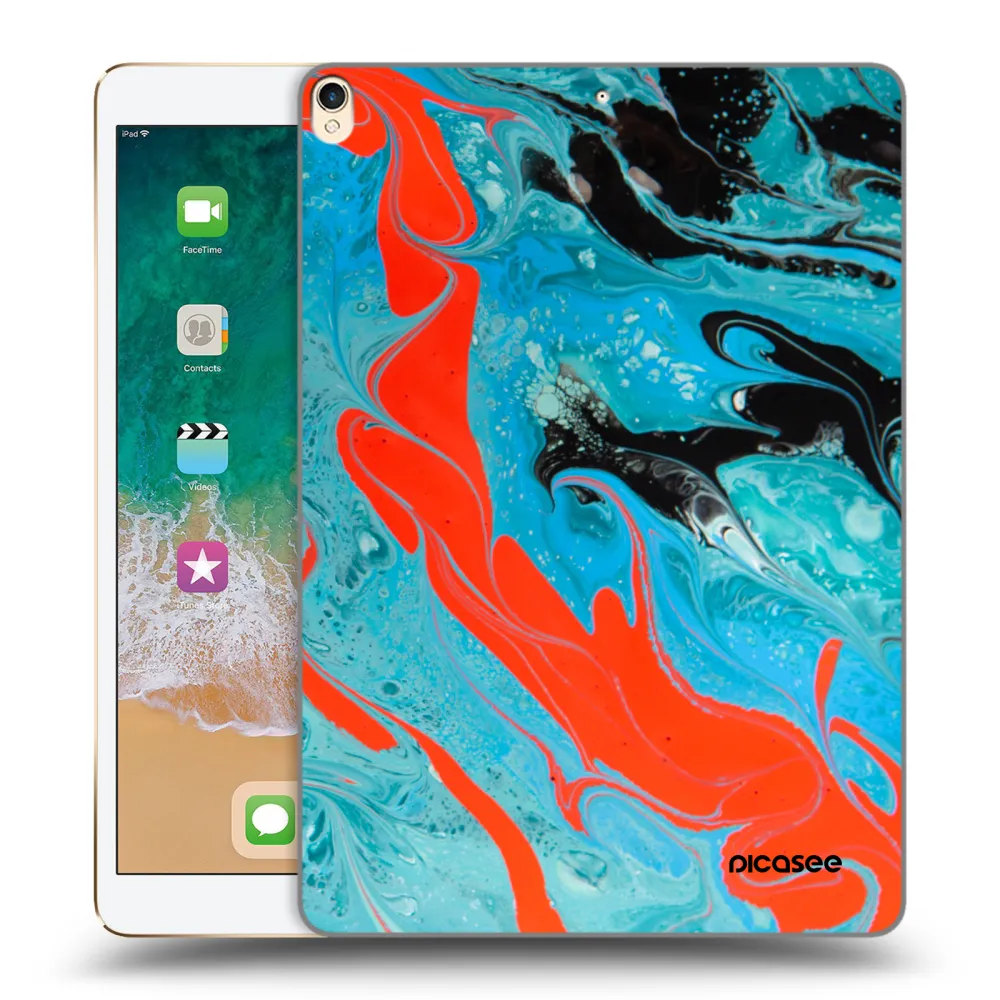 Picasee husă transparentă din silicon pentru Apple iPad Pro 10.5" 2017 (2. gen) - Blue Magma