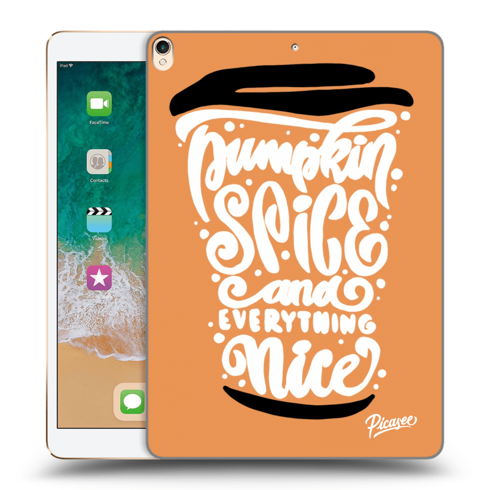 Picasee husă transparentă din silicon pentru Apple iPad Pro 10.5" 2017 (2. gen) - Pumpkin coffee