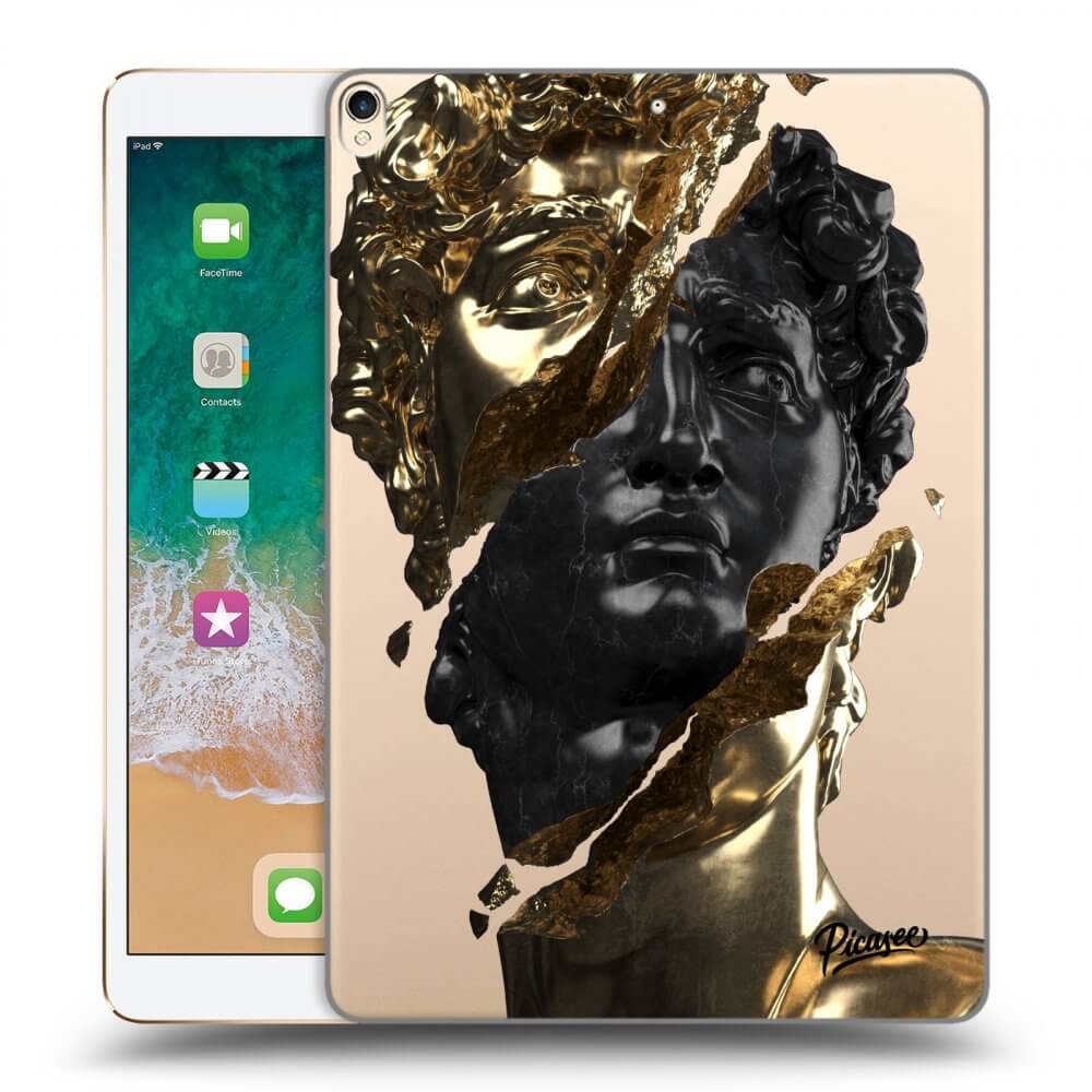 Picasee husă transparentă din silicon pentru Apple iPad Pro 10.5" 2017 (2. gen) - Gold - Black