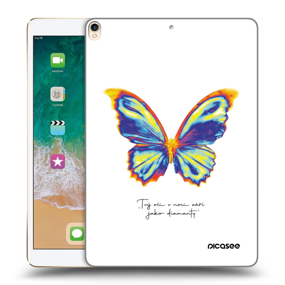 Picasee husă transparentă din silicon pentru Apple iPad Pro 10.5" 2017 (2. gen) - Diamanty White
