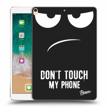 Picasee husă neagră din silicon pentru Apple iPad Pro 10.5" 2017 (2. gen) - Don't Touch My Phone