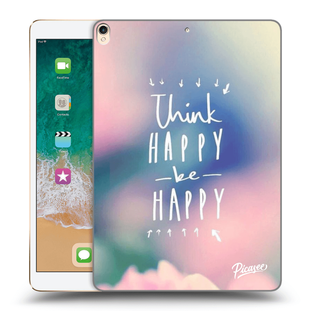 Picasee husă transparentă din silicon pentru Apple iPad Pro 10.5" 2017 (2. gen) - Think happy be happy