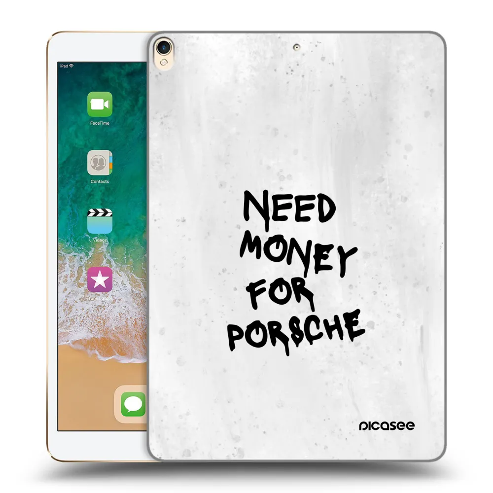 Picasee husă transparentă din silicon pentru Apple iPad Pro 10.5" 2017 (2. gen) - White Dollar