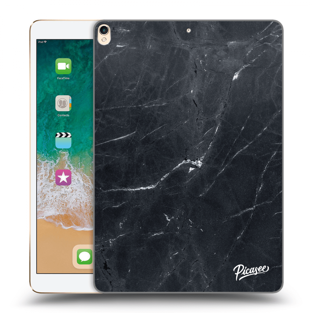 Picasee husă transparentă din silicon pentru Apple iPad Pro 10.5" 2017 (2. gen) - Black marble