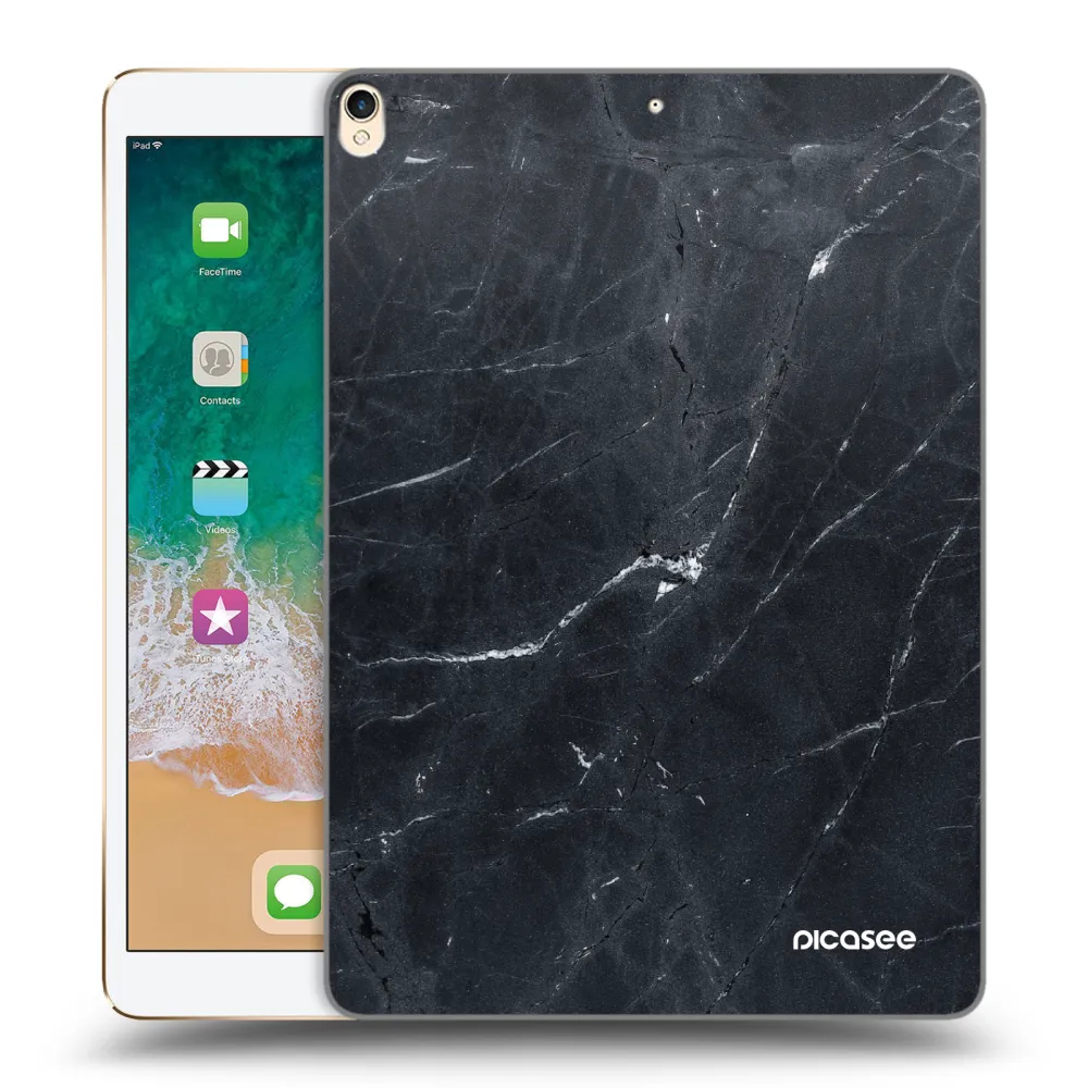 Picasee husă transparentă din silicon pentru Apple iPad Pro 10.5" 2017 (2. gen) - Black marble