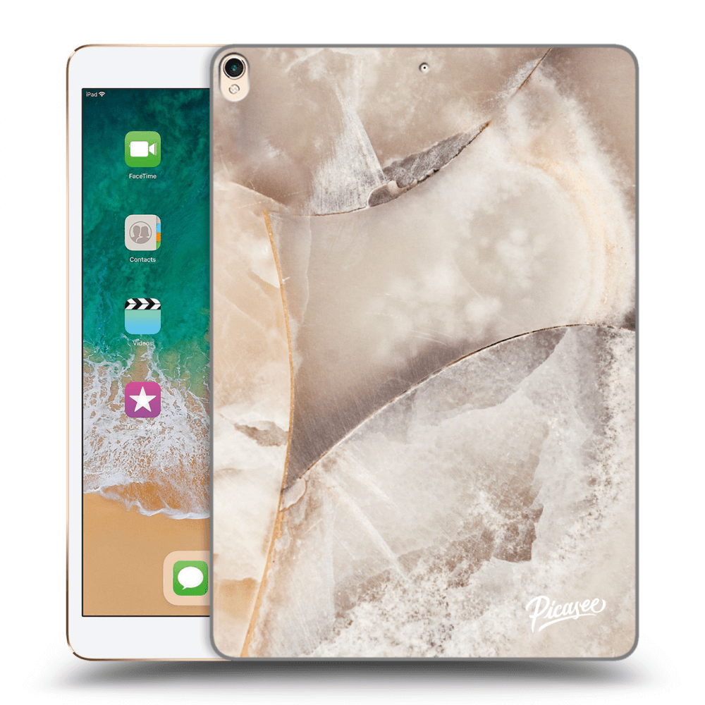 Picasee husă neagră din silicon pentru Apple iPad Pro 10.5" 2017 (2. gen) - Cream marble