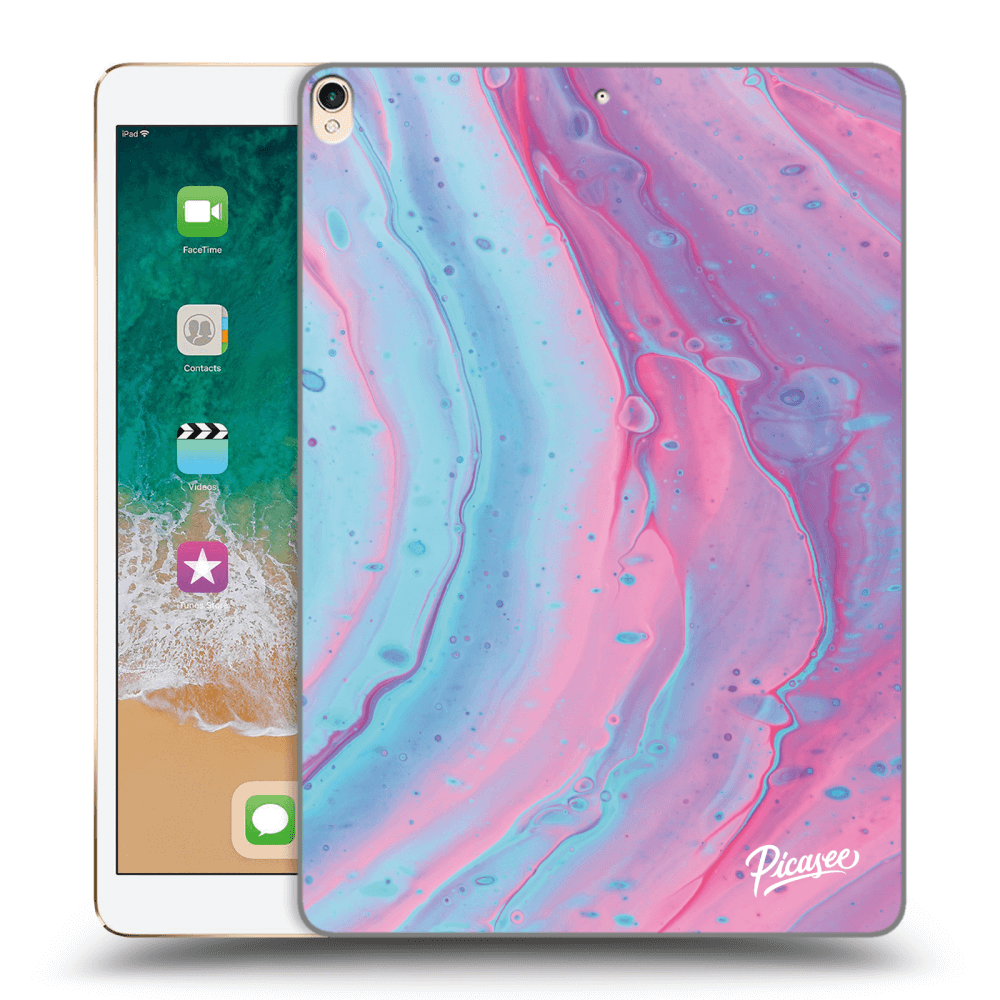 Picasee husă transparentă din silicon pentru Apple iPad Pro 10.5" 2017 (2. gen) - Pink liquid
